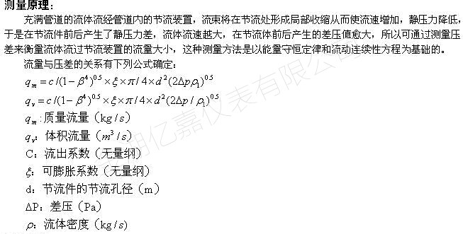 孔板流量計(jì)原理